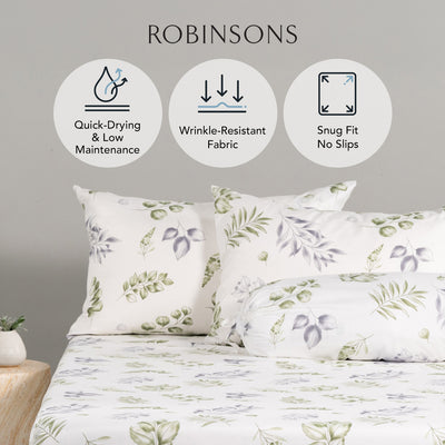 Robinsons Silky Soft Zen Garden Microfibre Fitted Sheet Set Core Collection