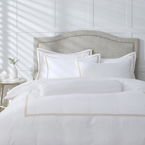 Royale 1000TC Embroidered Bed Sheet Set Hotel Collection by Robinsons