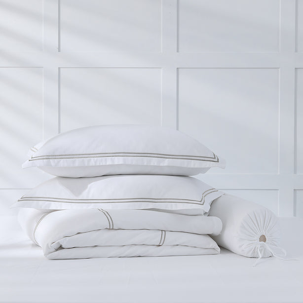 Royale 1000TC Embroidered Bed Sheet Set Hotel Collection by Robinsons