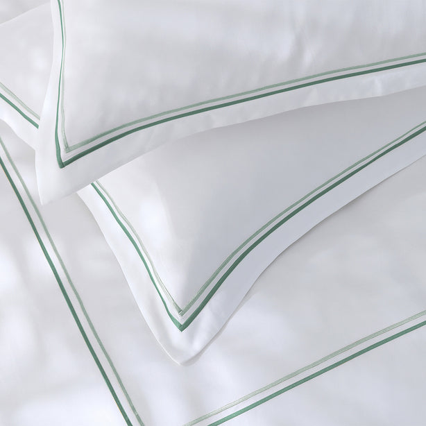 Royale 1200TC Embroidered Bed Sheet Set Green - Hotel Collection by Robinsons