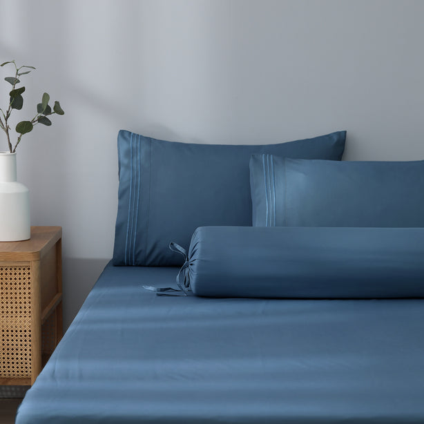 Robinsons Silky Soft Embroidered Microfibre Fitted Sheet Set Core Collection