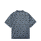 Hematite/Black Floral Print Bowling Shirt