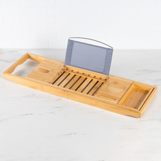 Premium Bamboo Bath Caddy Extendable - Robinsons Special Buy