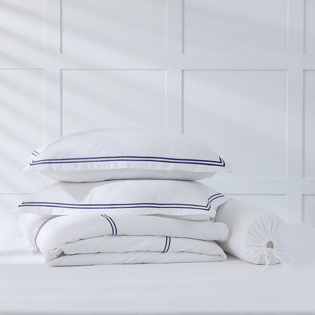 Royale 1000TC Embroidered Bed Sheet Set Hotel Collection by Robinsons