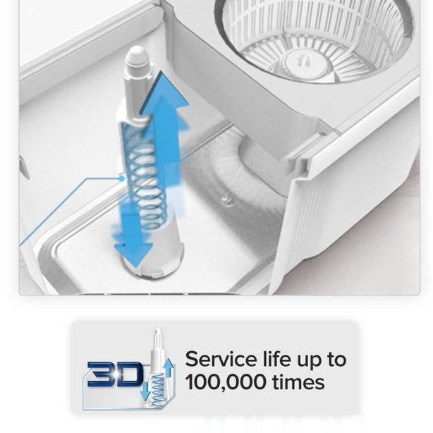 Supamop Twin Turbo Spin Mop Set Patented Washing Column Labor-Saving Washing Drying Mop Fragrance Box 1 Year Warranty