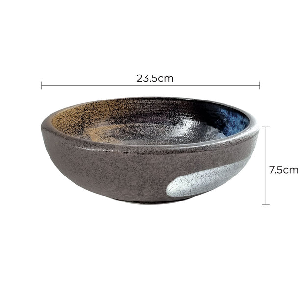 Tsuru Seasonal Japanese Tableware Collection 23.5cm Stone Bowl, Sac019