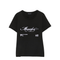 Black Embroidered Cursive Logo Cotton T-Shirt
