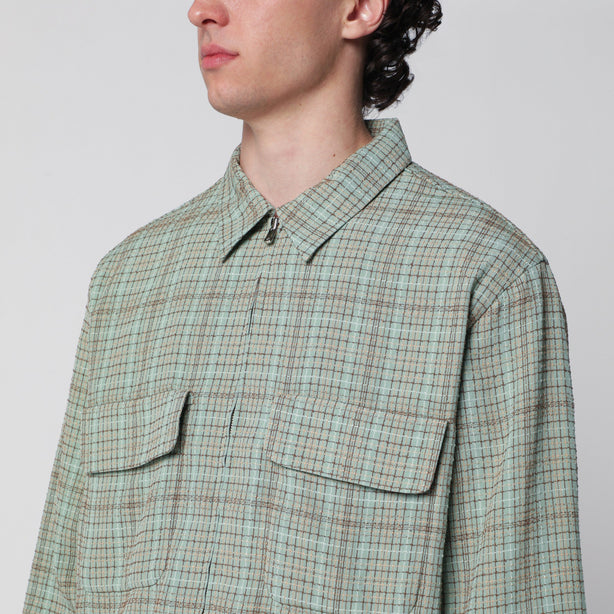 Dobby Grid Sporty Jacket In Rayon Blend