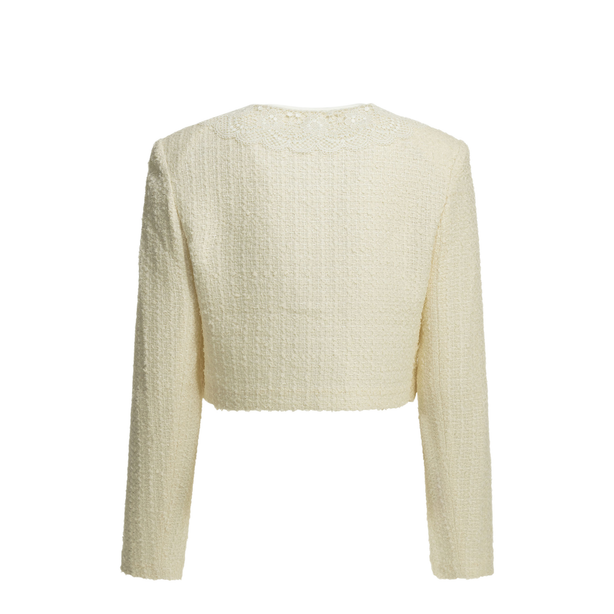 Boucl Blazer With Lace Details