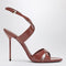 Lidia Sandals In Desert Rose Patent Leather