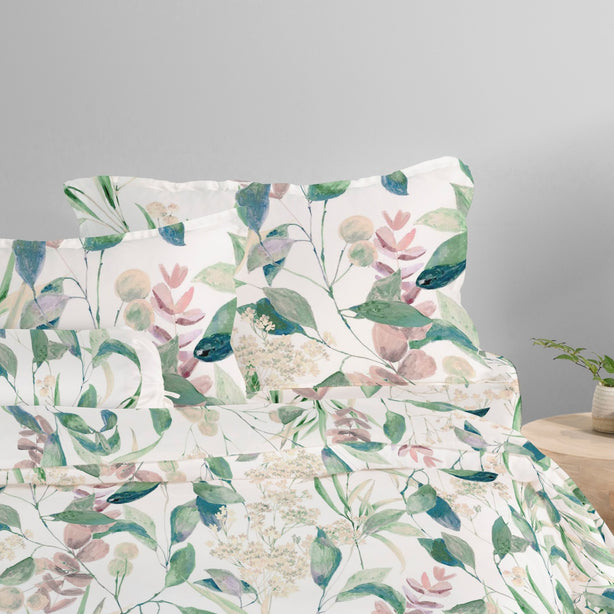 Cool Bamboo Wildflower Walk Printed Bed Sheet Set - Hotel Collection by Robinsons