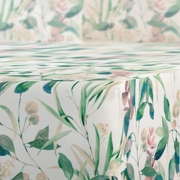 Cool Bamboo Wildflower Walk Printed Fitted Sheet Set - Hotel Collection by Robinsons