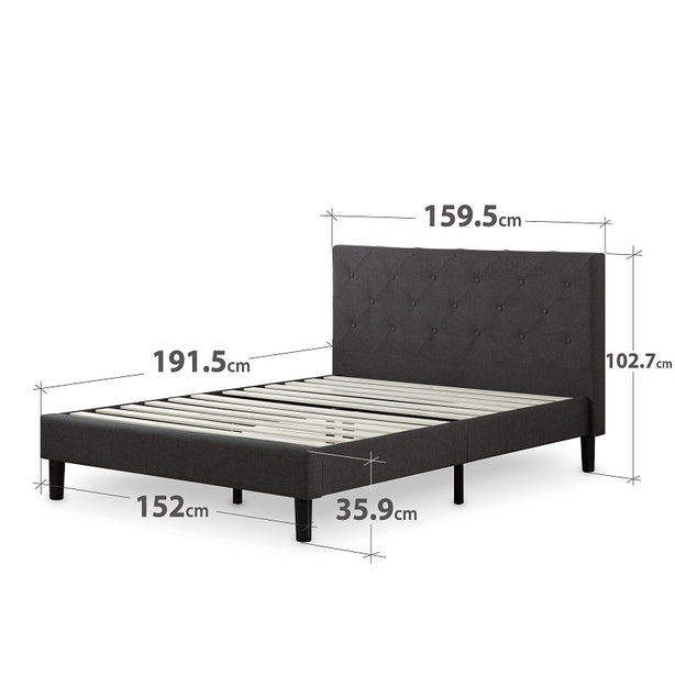 Zinus Shalini Fabric Upholstered Platform Bed Frame