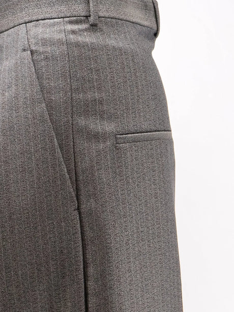 Bottega Veneta Wool and mohair trousers - Desert/Grey Melange