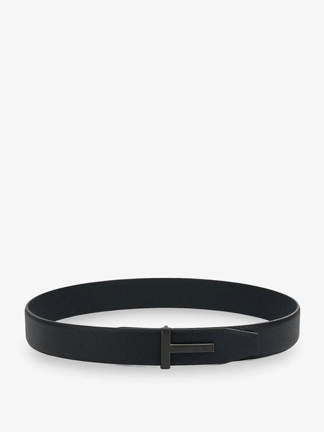 Tom Ford Hammered leather belt - Black