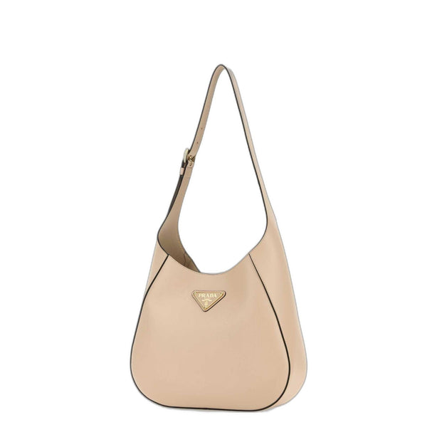 Light Pink Leather Shoulder Bag