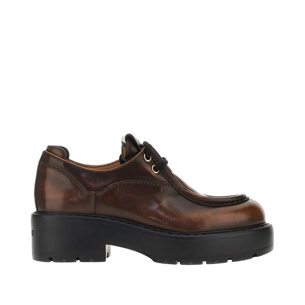 MIU MIU Fumé leather laced shoes