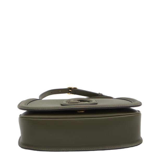 Blondie Medium Smooth Leather Top Handle Bag - Forest Green