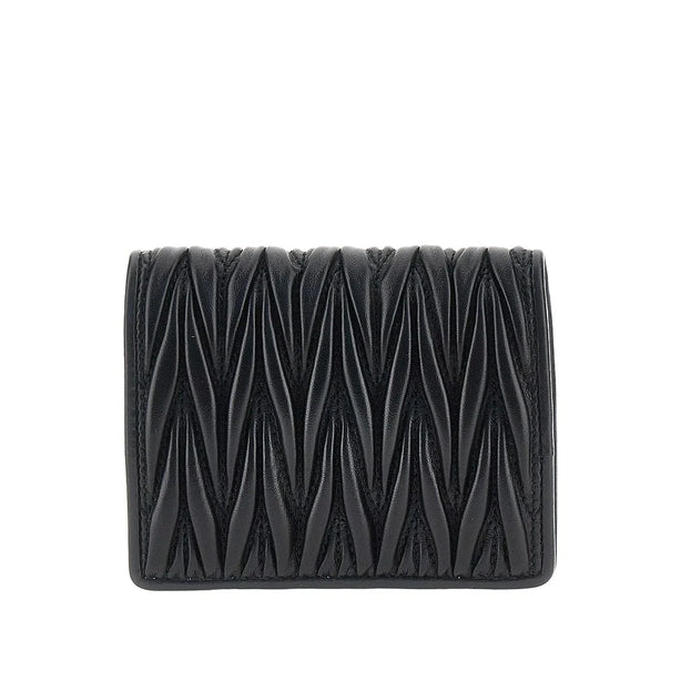 MIU MIU Matelassé nappa leather bi-fold wallet