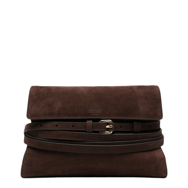 Calf Suede Crossbody - Brown