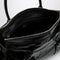 Large Top Handle Bag In Glossy Black Leather