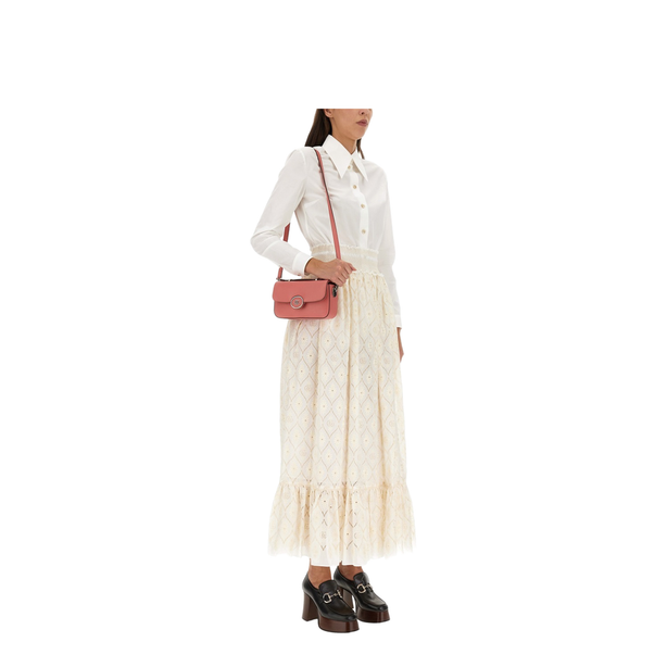 GG Milano Small Leather Crossbody Bags - Coral