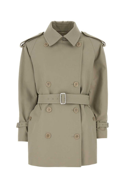 Short Cotton Trench Coat