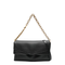 Large GG Leather Shoulder Bag - Black
