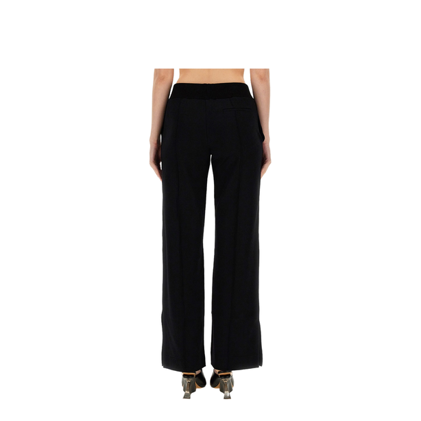Black Polyamide Blend Sporty Pants