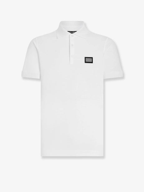 Dolce & Gabbana Cotton polo shirt - Bianco Ottico