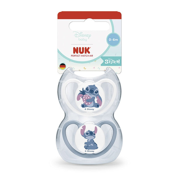 NUK Perfect Match Disney Stitch Silicone Soother Pacifier 2pcs/box | 0-6 Months