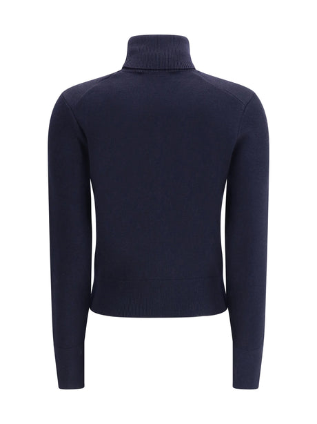 Ami Paris Ami De Coeur turtleneck Sweater - Marine/Rouge
