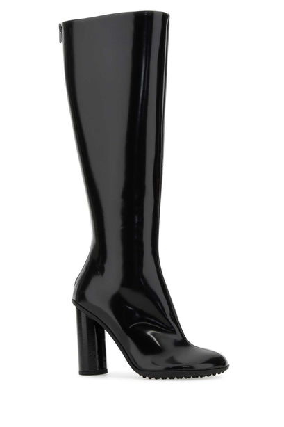 Black Leather Atomic Boots
