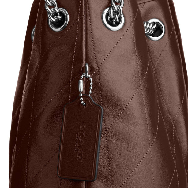 Coach Evelyn Shoulder Bag With Quilting - Maple CDR00