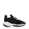 Black and White Leather Embellished Slip-On Sneakers