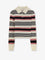 Celine Striped cotton polo sweater - Whiteblackred