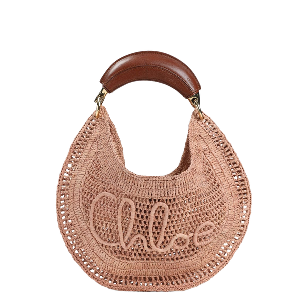 Summer Banana Raffia Hobo Bag - Summery Beige