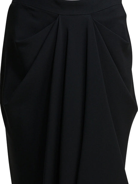 Givenchy Draped crepe cady midi skirt - Black