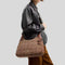 COACH Ella Shoulder Bag In Signature Chenille Light Khaki/Vintage Brown RS-CCE49