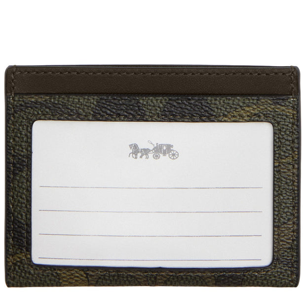 Coach Slim Id Card Case In Signature Camo Print - Green CEU44
