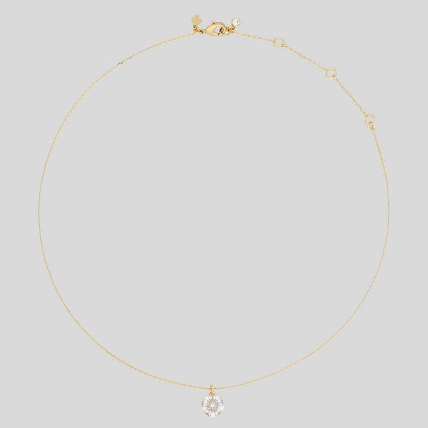 KATE SPADE You're A Gem Flower Pendant Clear/Gold RS-KO965