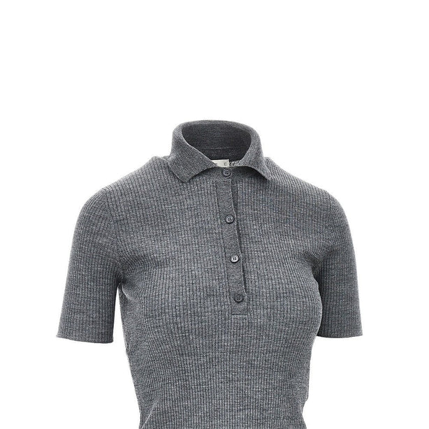 FENDI Ribbed knit polo shirt