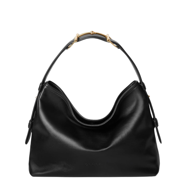 Beatrix Medium Calfskin Shopping Bag - Black