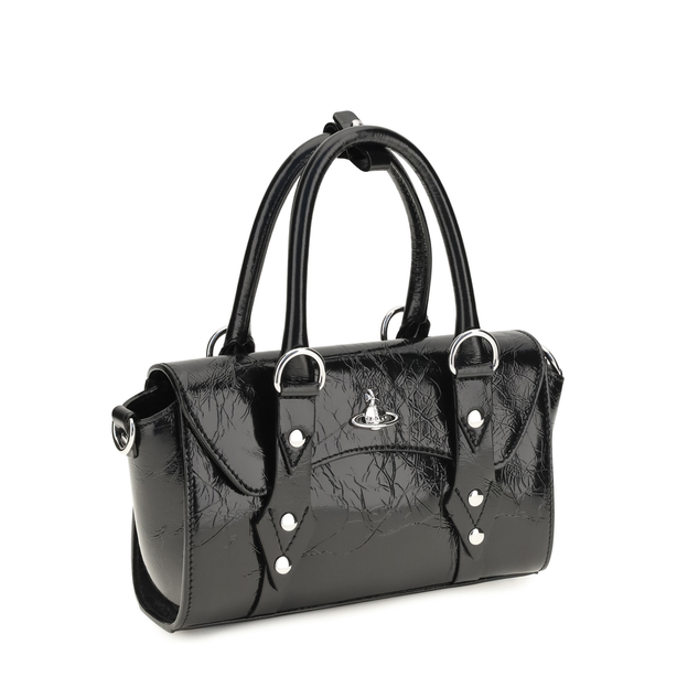 Bettina Mini Calfskin Crossbody - Black