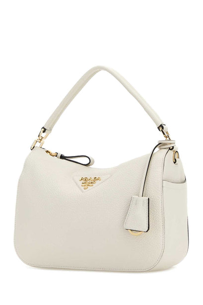 Ivory Leather Small Handbag