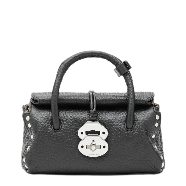 Dotta Baby Black Grained Leather Bag