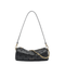 Mini Cylinder Bag In Perforated Black Leather