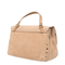 One Size Glossy Goat Satchel - Pebbled Beige