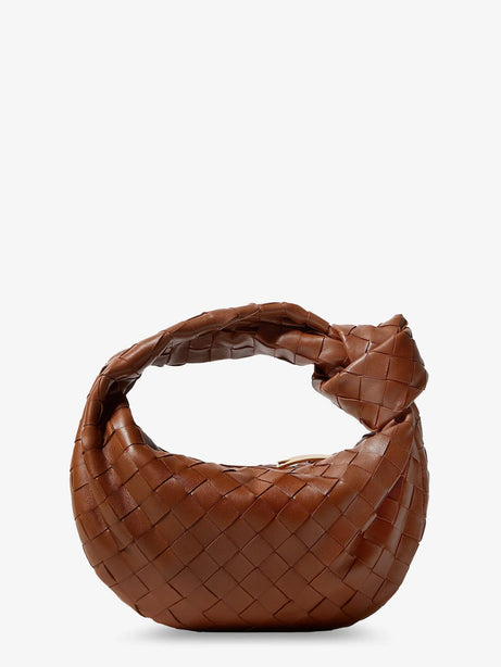 Bottega Veneta Mini Jodie leather handbag with Intrecciato motif - Tannin-Gold