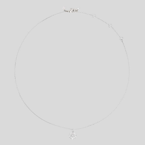KATE SPADE You're A Gem Flower Pendant Clear/Silver RS-KO965